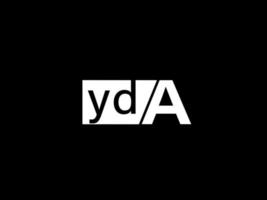 yda logo en grafiek ontwerp vector kunst, pictogrammen geïsoleerd Aan zwart achtergrond