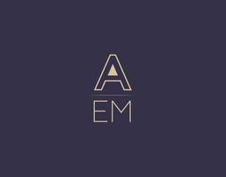 aem brief logo ontwerp modern minimalistische vector afbeeldingen