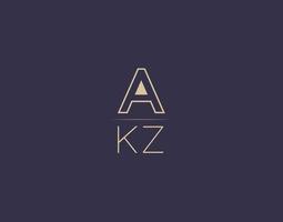 akz brief logo ontwerp modern minimalistische vector afbeeldingen