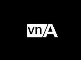 vna logo en grafiek ontwerp vector kunst, pictogrammen geïsoleerd Aan zwart achtergrond