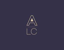 alc brief logo ontwerp modern minimalistische vector afbeeldingen