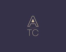 atc brief logo ontwerp modern minimalistische vector afbeeldingen