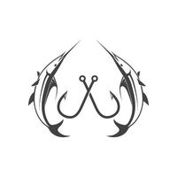 visvangst logo icoon vector illustratie