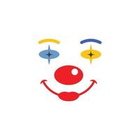 clown gezicht illustratie vector icoon ontwerp