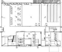 3d illustratie van gebouw project vector