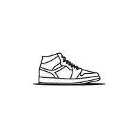 sneaker schoen lijn kunst logo ontwerp icoon vector