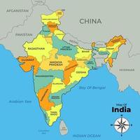 kaart van india vector