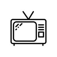 TV icoon in modieus vlak stijl geïsoleerd Aan grijs achtergrond. televisie symbool voor uw website ontwerp, logo, app, ui. vector illustratie, eps10.