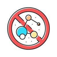 stop het gebruik van bacteriële zeep kleur pictogram vectorillustratie vector