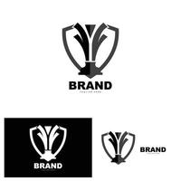 trofee logo ontwerp, prijs winnaar kampioenschap trofee vector, succes merk vector