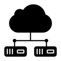 premium downloadpictogram van cloudnetwerken vector
