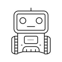 slim robot lijn icoon vector illustratie