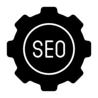 bewerkbare ontwerp icoon van seo instelling vector