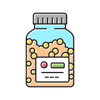 vitaminen homeopathie fles kleur pictogram vectorillustratie vector