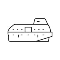 reddingsboot boot lijn pictogram vectorillustratie vector