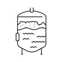 fermentatie bier productie lijn icoon vector illustratie