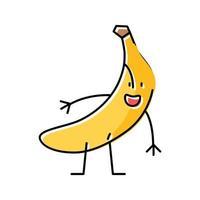 banaan karakter kleur icoon vector illustratie