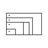 verschillende resolutie en diagonale computermonitor lijn pictogram vectorillustratie vector