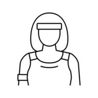 sport vrouw atleet lijn pictogram vectorillustratie vector