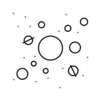 zonnestelsel planeten lijn pictogram vectorillustratie vector