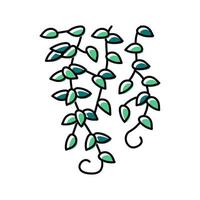 liaan groeit Afdeling kleur icoon vector illustratie