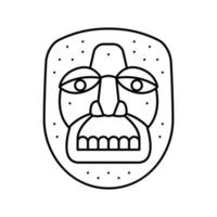 masker antieke lijn pictogram vectorillustratie vector