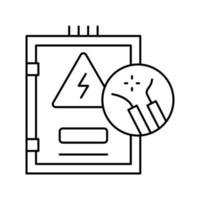 elektrische reparatie lijn pictogram vectorillustratie vector