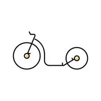 proef fiets kleur pictogram vectorillustratie vector