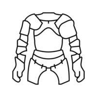 pantser ridder lijn pictogram vectorillustratie vector