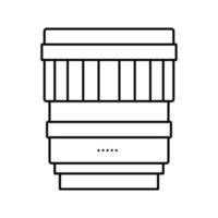 foto camera lens lijn pictogram vectorillustratie vector