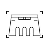 dam modellering lijn pictogram vector illustratie teken