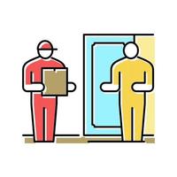 bezorgservice van post post kleur pictogram vectorillustratie vector