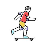 skateboarden extreme sport kleur pictogram vectorillustratie vector