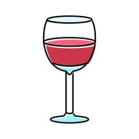 drank wijn glas kleur icoon vector illustratie