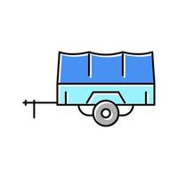 vervoer aanhangwagen kleur pictogram vectorillustratie vector