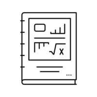 wetenschappelijk rapport lijn pictogram vectorillustratie vector