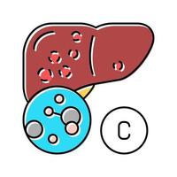 type c hepatitis kleur pictogram vectorillustratie vector