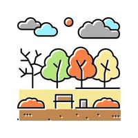 herfst park kleur pictogram vectorillustratie vector