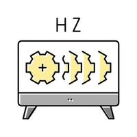 hz instellingen en test monitor kleur pictogram vectorillustratie vector