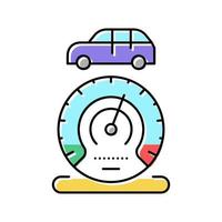 kilometerstand auto apparatuur kleur pictogram vectorillustratie vector