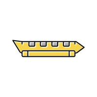 bananenboot kleur pictogram vectorillustratie vector