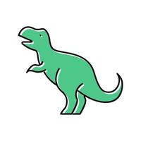 dinosaurus prehistorische dierlijke kleur pictogram vectorillustratie vector