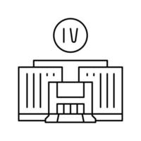 vier jaar college lijn pictogram vectorillustratie vector