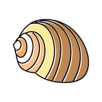 ton zee schelp strand kleur icoon vector illustratie