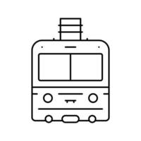 kabelbaan vervoer voertuig lijn icoon vector illustratie