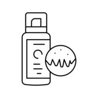 spray voor dierlijke wol lijn pictogram vectorillustratie vector