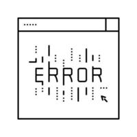 computer fout lijn pictogram vectorillustratie vector