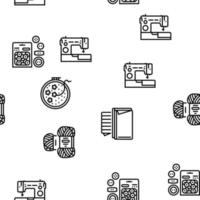 kleermaker arbeider naaien bezetting vector naadloos patroon