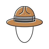 campagne hoed pet kleur icoon vector illustratie