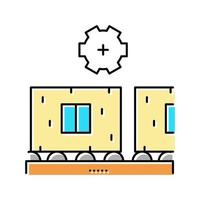 huis muur productie kleur pictogram vectorillustratie vector